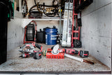 cleanup and decontamination wipes in the back of a plumbing truck with tools