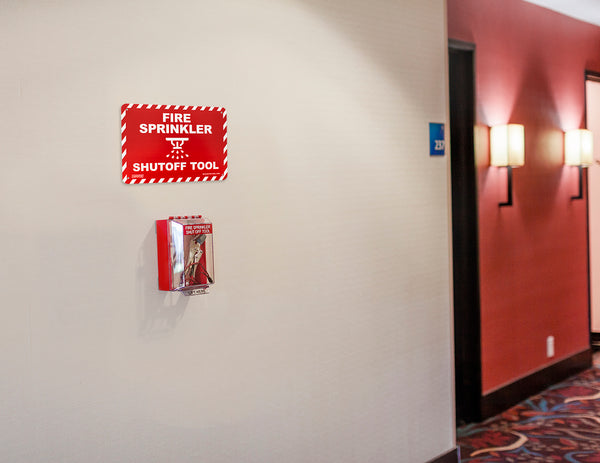 Fire Sprinkler Shutoff Tool Sign | Quickstop Tools