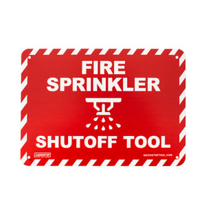 Fire Sprinkler Shutoff Tool Sign